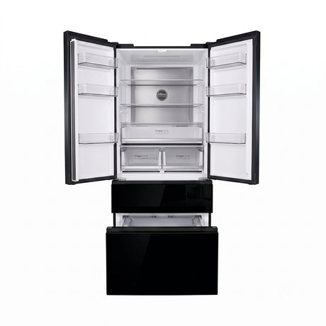 Nevera French Door 16.6 pies sin escarcha negro tipo espejo Gtronic