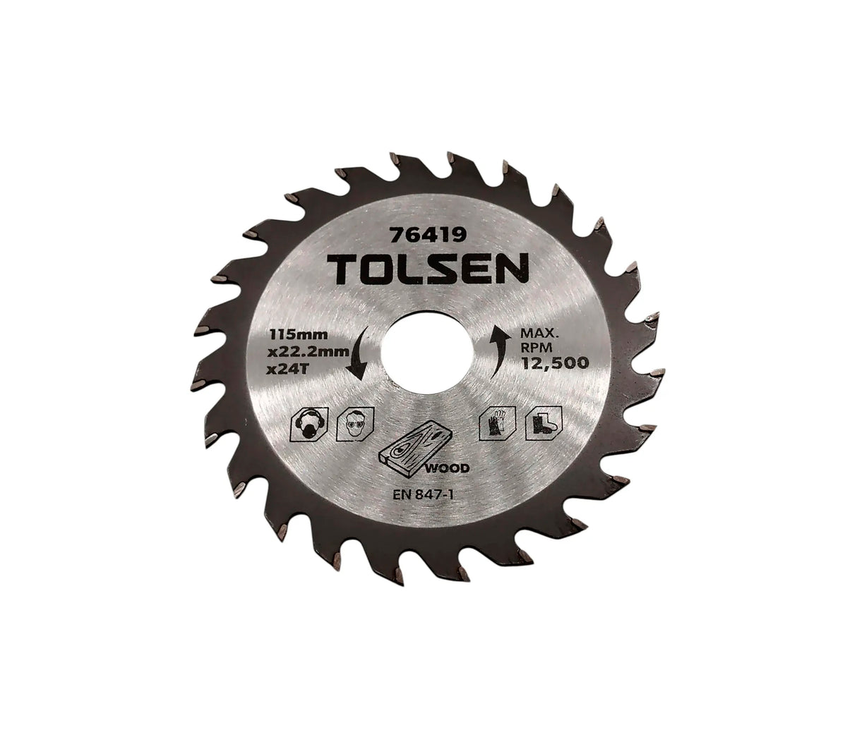 Hoja de sierra TCT 4-1/2" Tolsen