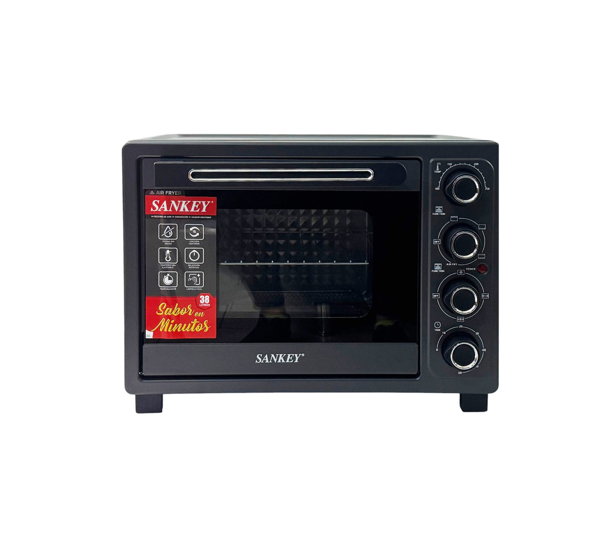 Horno eléctrico 38L 1600W Gris Sankey