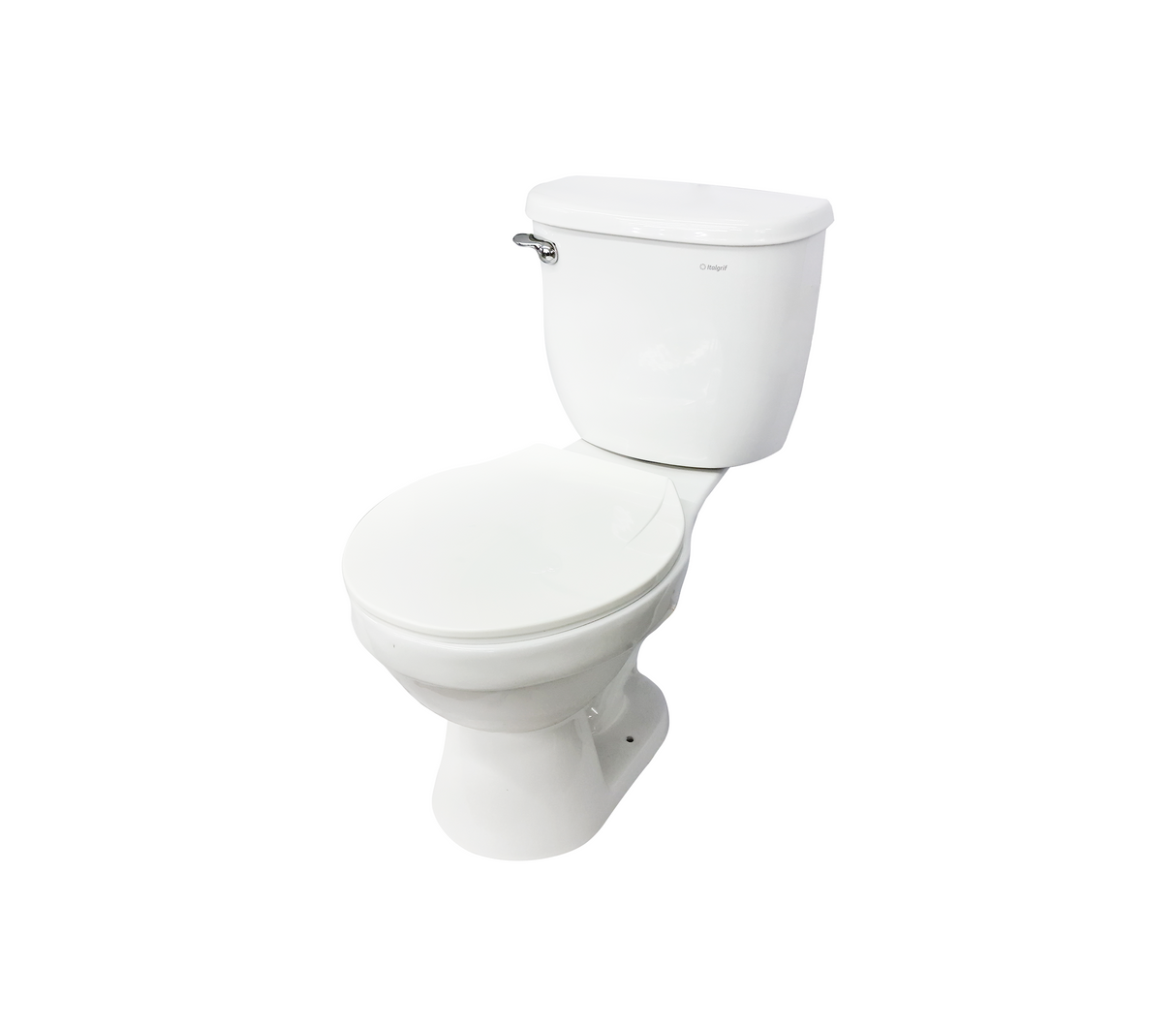 Inodoro redondo con tapa 62x41x71cm blanco Italgrif