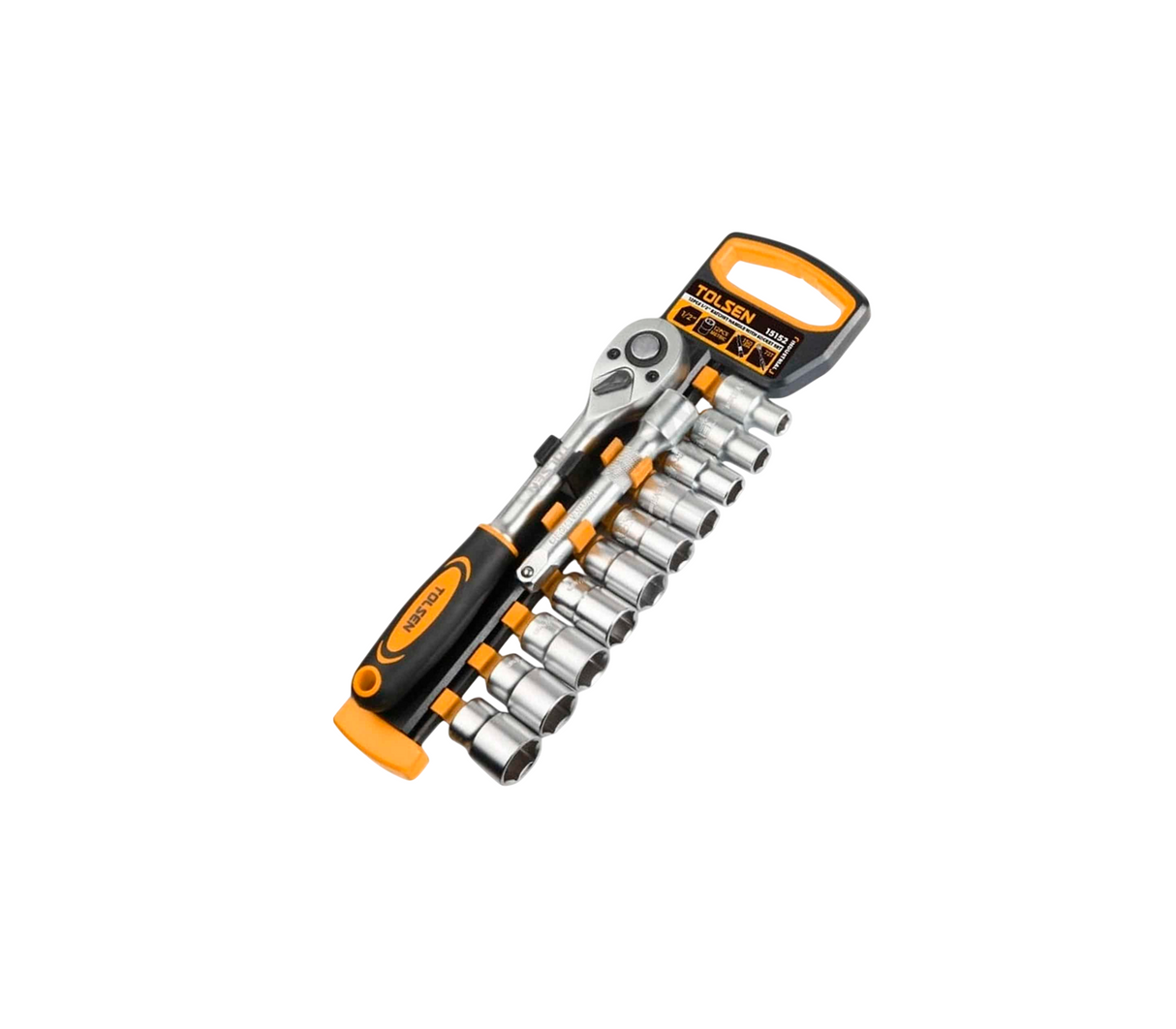 Juego 12 piezas 1/2" dados milimétrico Tolsen