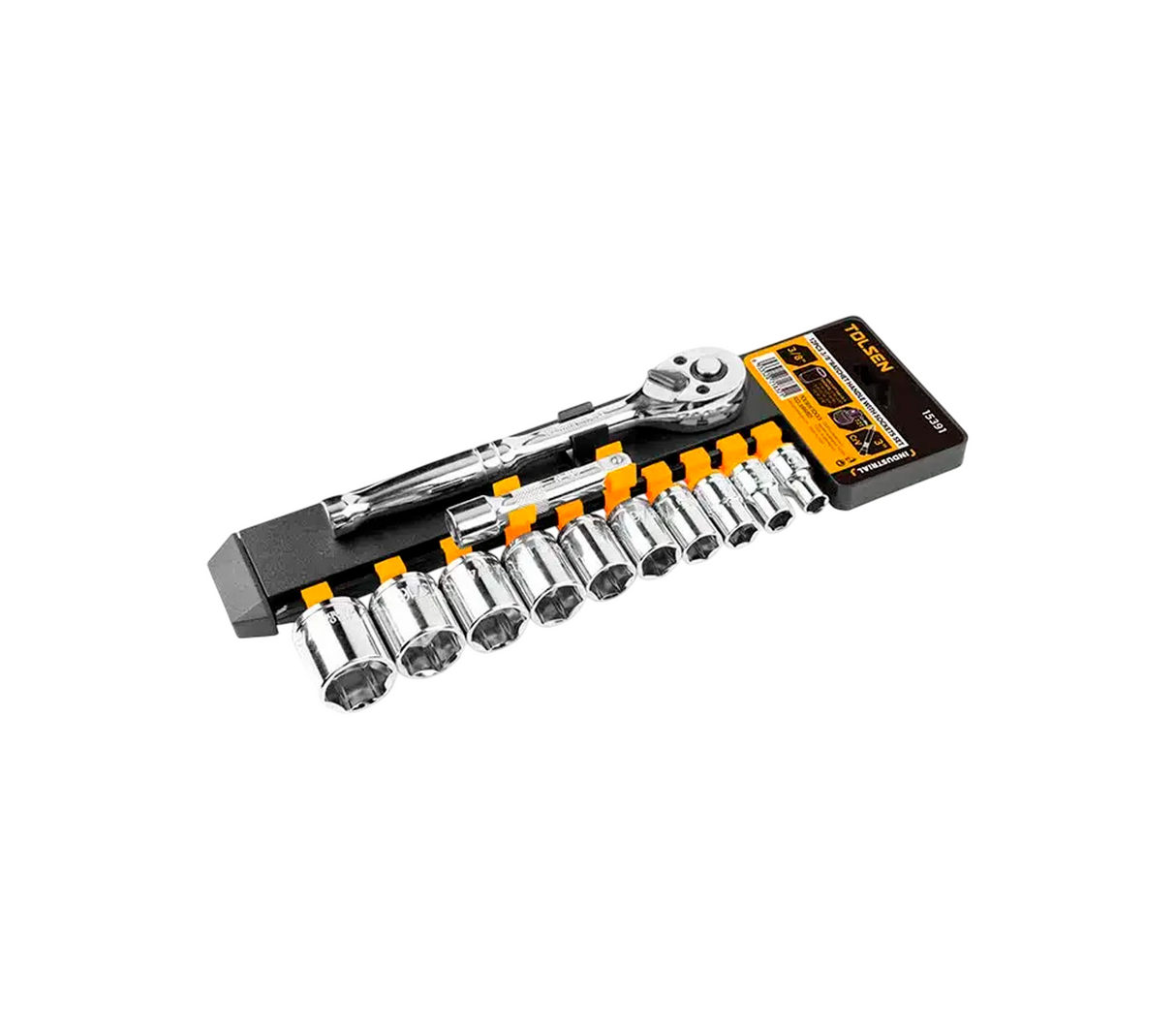 Juego 12 piezas 3/8"  dados pulgadas Tolsen