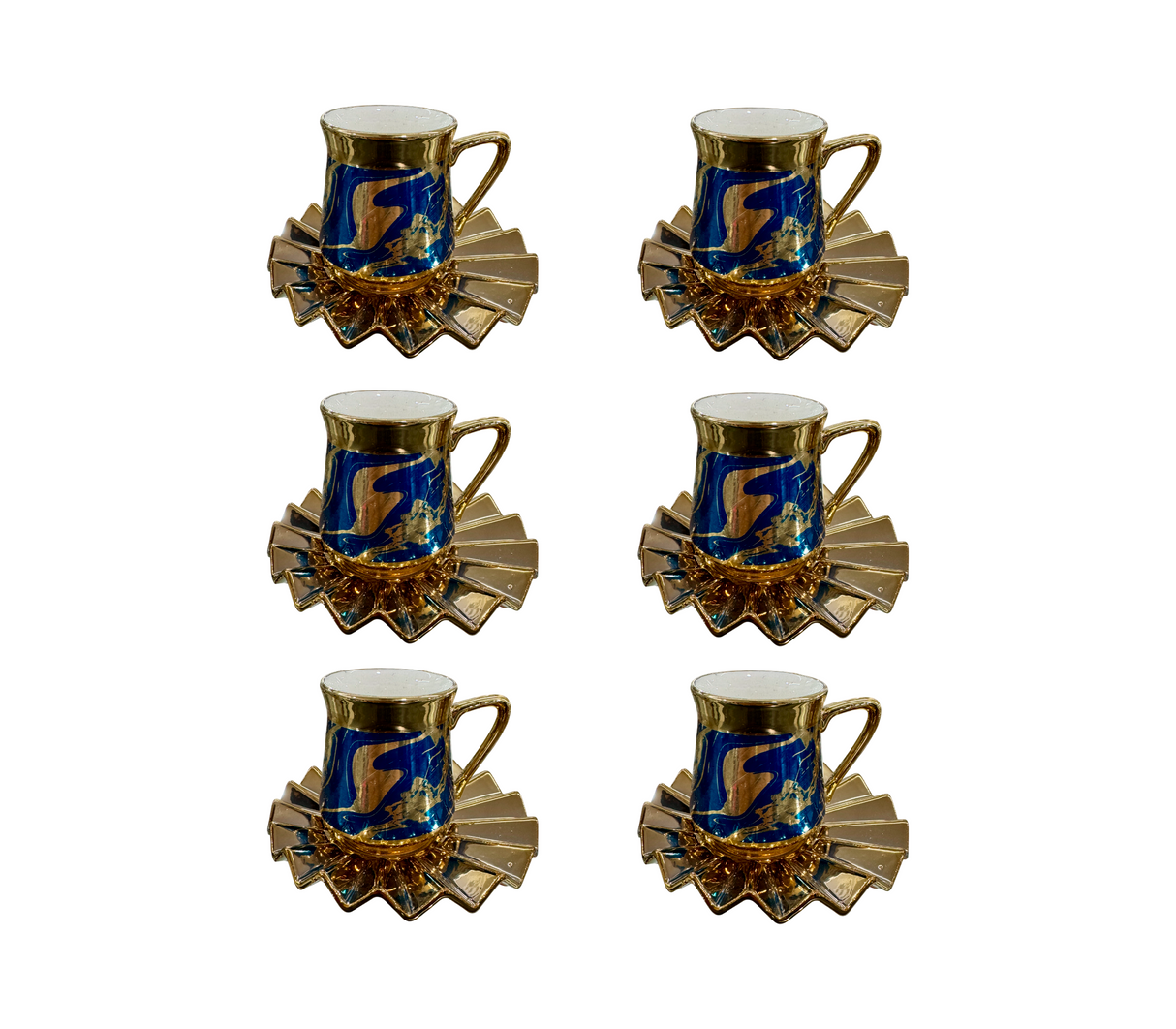 Juego de 6 tazas de vidrio para café kr25104 Pamorde