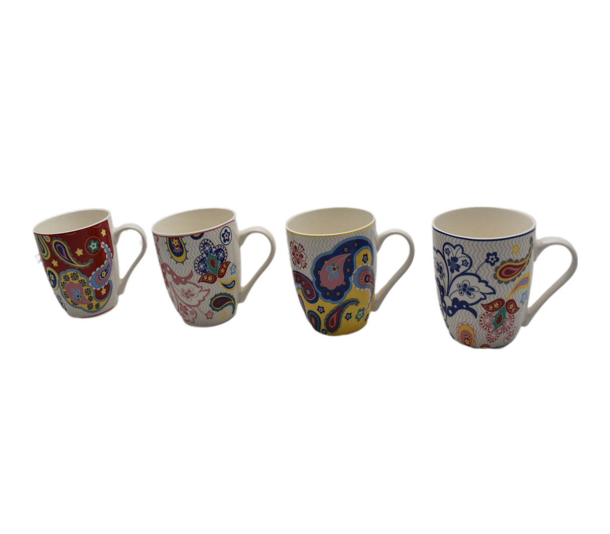 Juego de 4 tazas grande modelo flores para café Sujoya