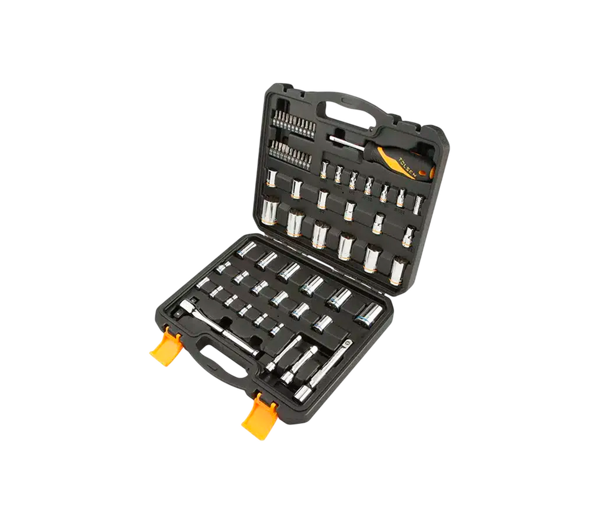 Juego de dados y adaptador 65 pzas  Tolsen