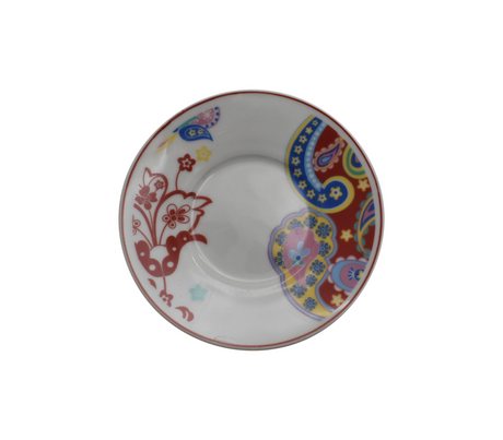 Juego de tazas y plato pequeño con flores Sujoya