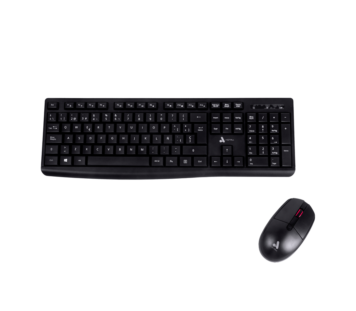 Combo inalámbrico teclado + mouse usb negro Astra