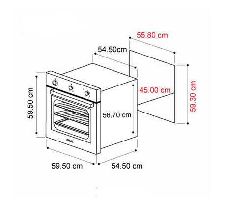 Horno Eléctrico Grill HE2510 17 Litros 1500 W Negro ENOVA - ENOVA HORNOS  ELECTRICOS - Megatone