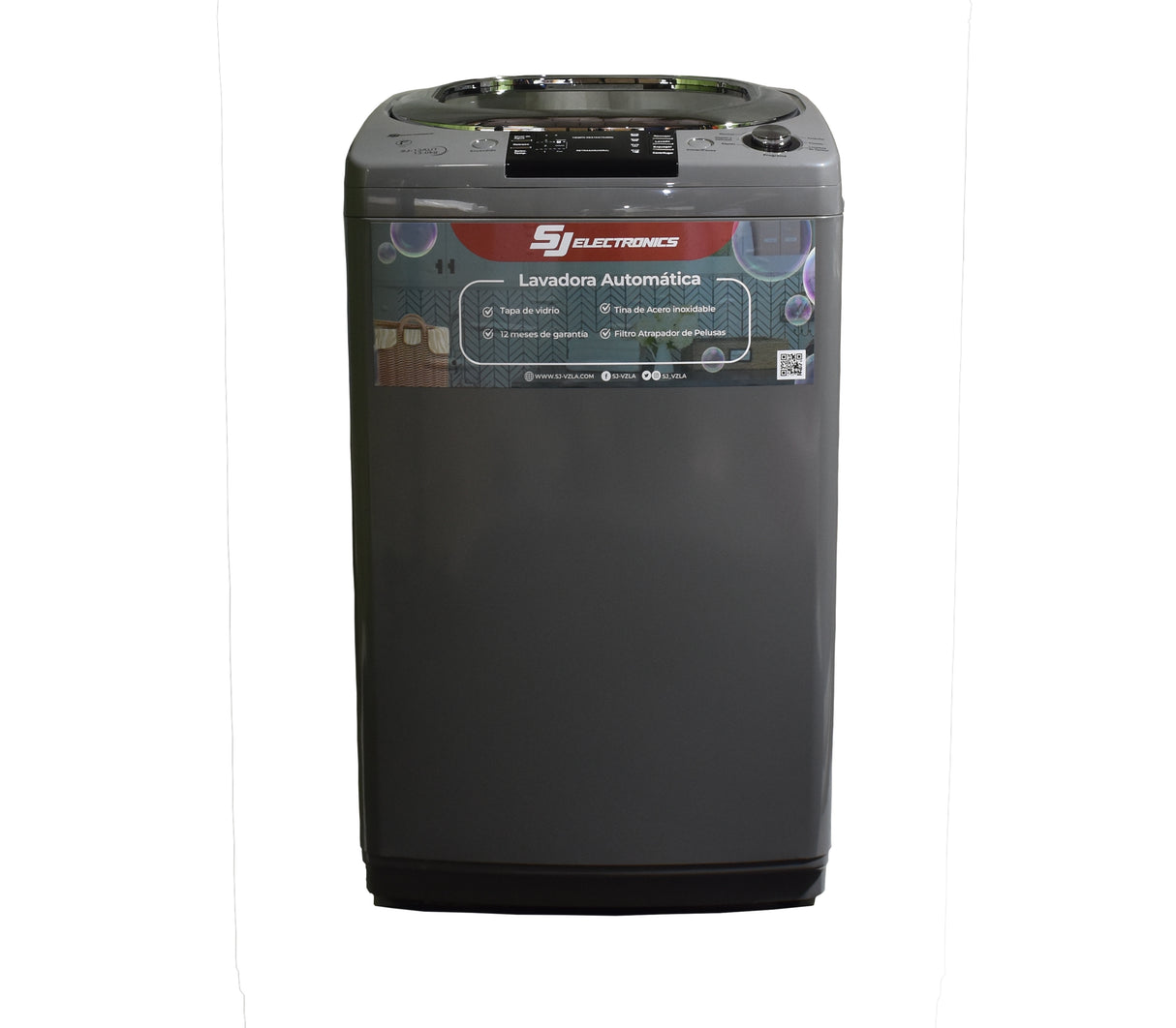 Lavadora automática 1 3Kg gris Sj Electronics