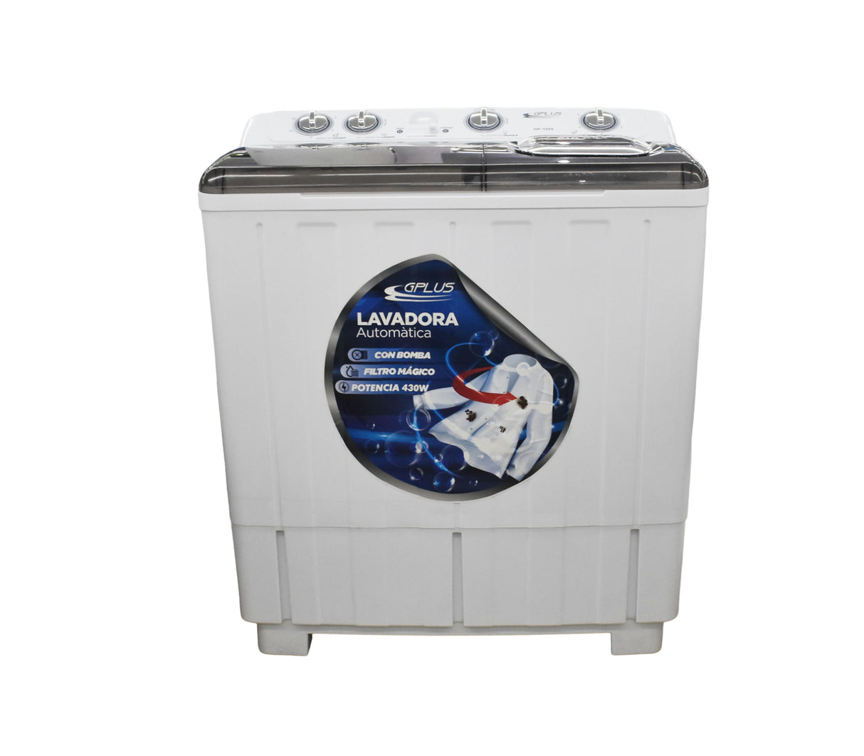 Lavadora doble tina 14kg con bomba GP-140S Blanca Gplus