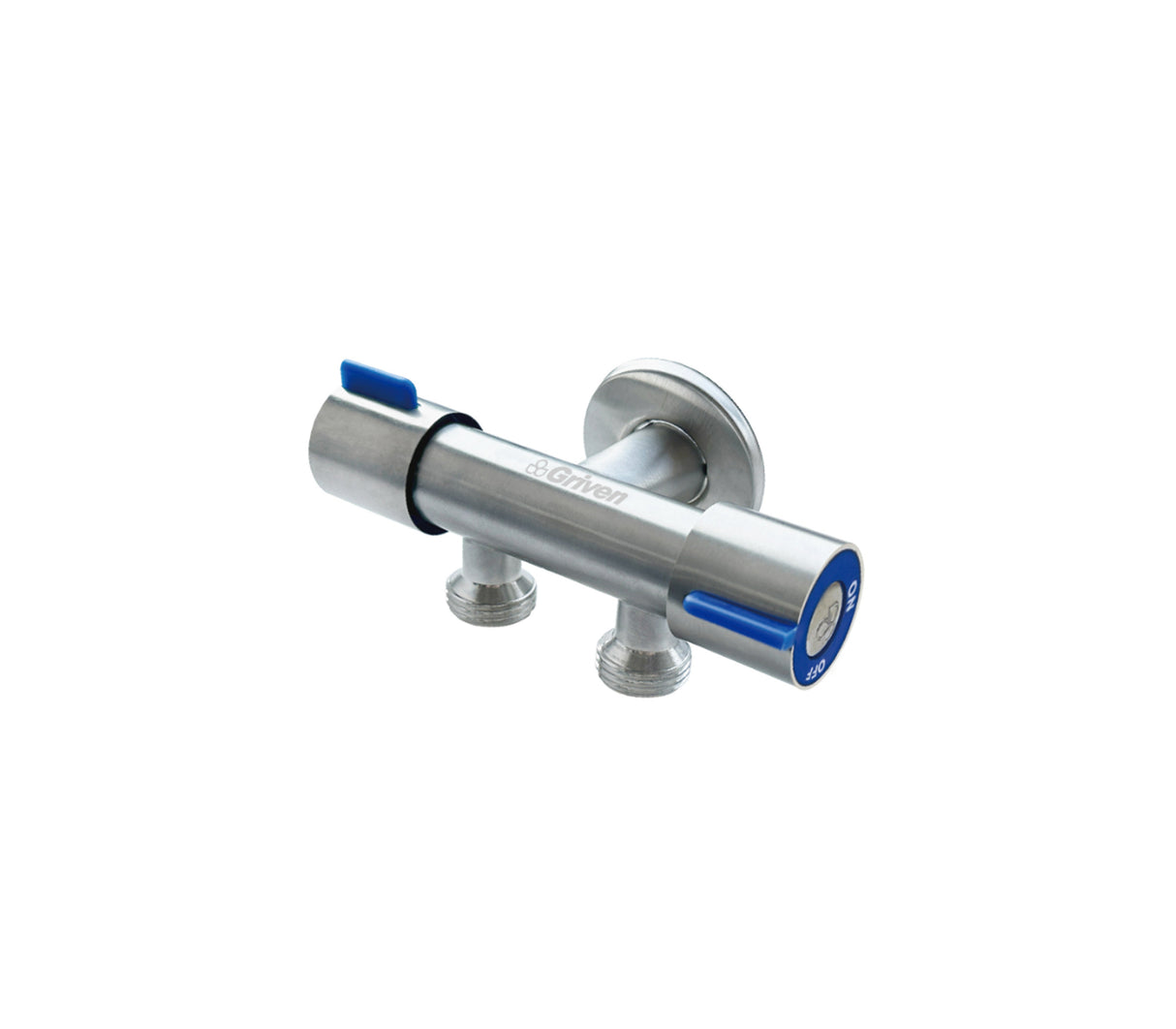Llave de arresto angular doble deluxe 1/2" x 1/2" acero Griven