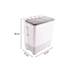 Lavadora 8 kg doble tina tapa negra Coven