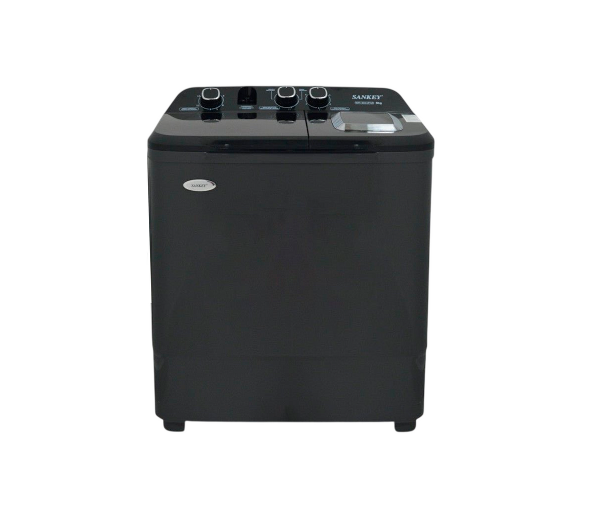 Lavadora semiautomática 8kg con bomba doble tina color negro Sankey
