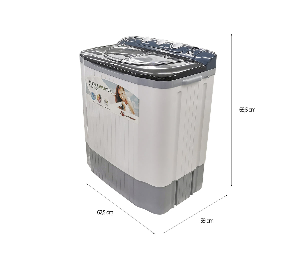 Lavadora doble tina 6 kilos LAV601SJ Sj Electronics