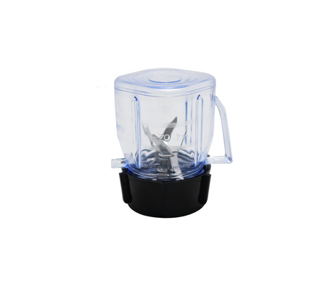 Licuadora 2 en 1 vaso de vidrio 600w cromada Lotus
