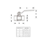 Llave de bola paso full port 1/2" FP
