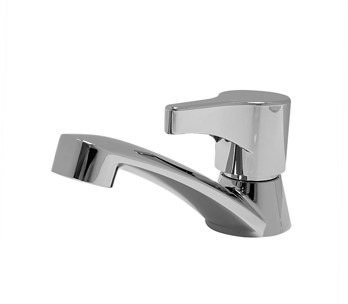 Llave individual plastica para lavamanos  cromado Boumac