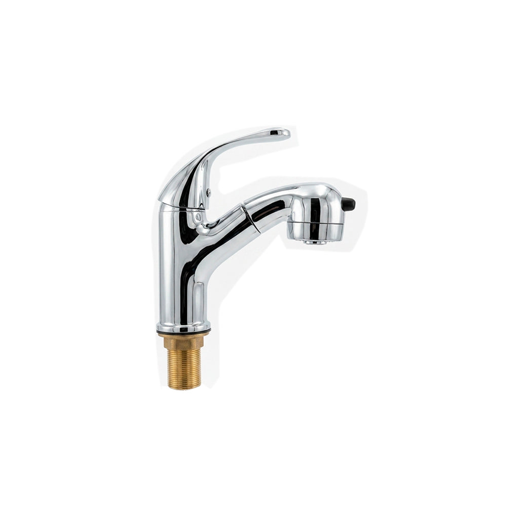 Llave para lavamanos monomando cromado plata Presili Faguax