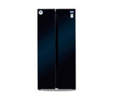 Nevera Side by Side Black 506lt (17.88pies) 84x183x71cm puerta tipo espejo azul Drija