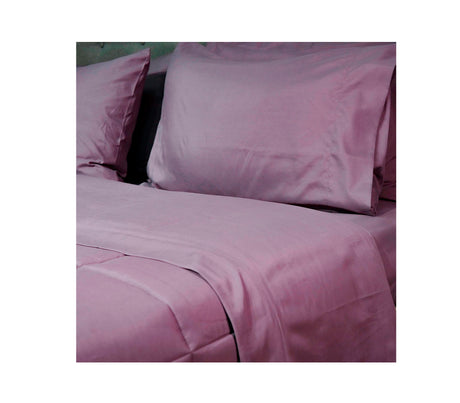 Juego de sábana microfibra Queen unicolor Ama de Casa