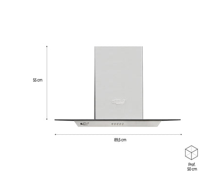 Campana chimenea 90cm rectangular GPLUS