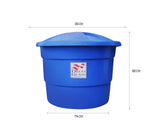 Tanque tipo vaso cónico 5000 litros azul Deco Glass