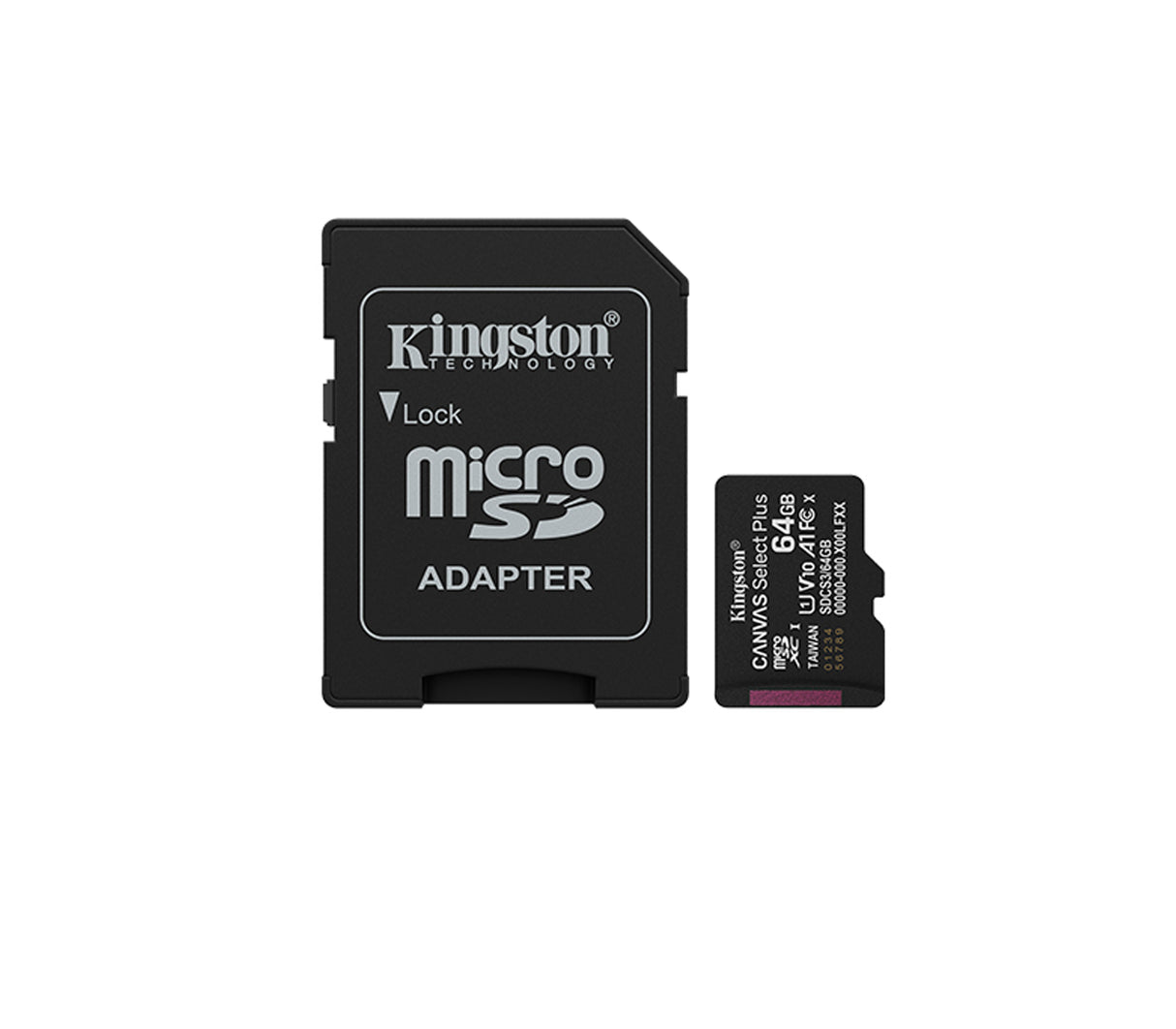 Memoria Micro SD 64GB + adaptador Canvas Select Plus Kingston