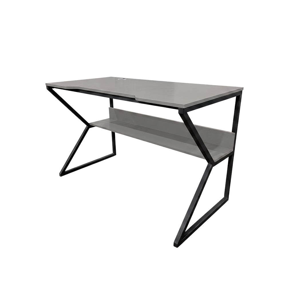 Mesa de computadora en base de metal Mysterious Gray Super Mate Powerfik