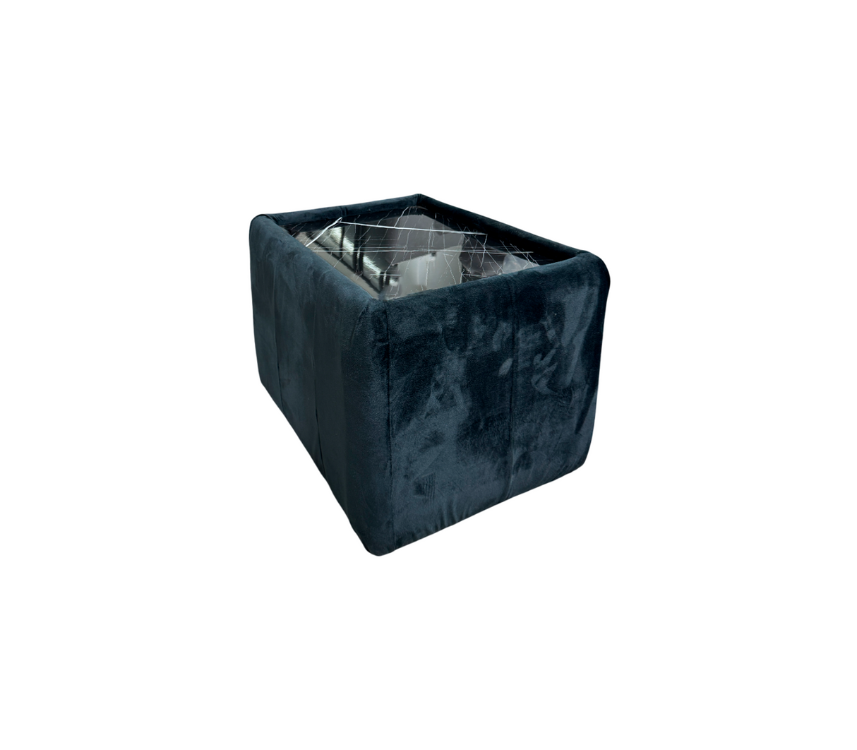 Mesa de centro pvc/tapizado tela negro Fabricadora Man