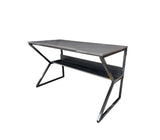 Mesa de computadora en base de metal Gentleman Gray High Glossy Powerfik