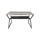 Mesa de computadora en base de metal Gentleman Gray High Glossy Powerfik