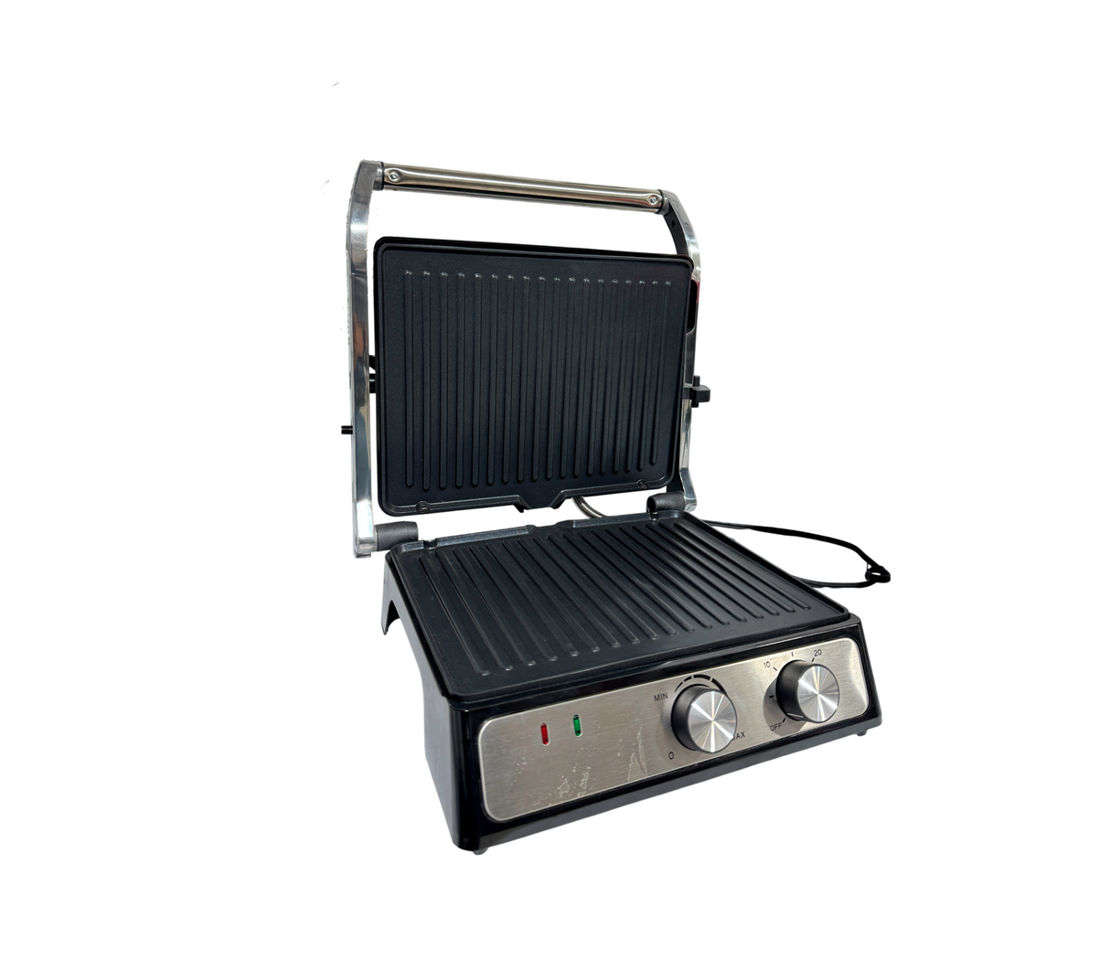 SANDWICHERA PARRILLA DE PANINI C/BAND RECOLECTORA 1500W NEGRO/PLATA SANKEY