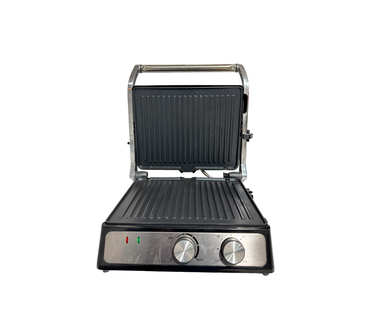 SANDWICHERA PARRILLA DE PANINI C/BAND RECOLECTORA 1500W NEGRO/PLATA SANKEY