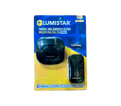 Timbre inalámbrico negro Lumistar