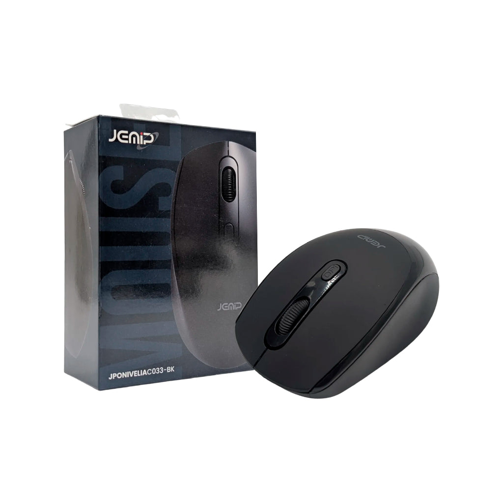 Mouse inalámbrico Nivelia Office black Jemip