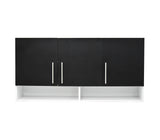 Mueble aéreo de cocina 3 puertas con condimentero blanco/negro Powerfik