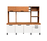 Mueble de Cocina Compacta Zoe Freijo/Off White Mx Moveis