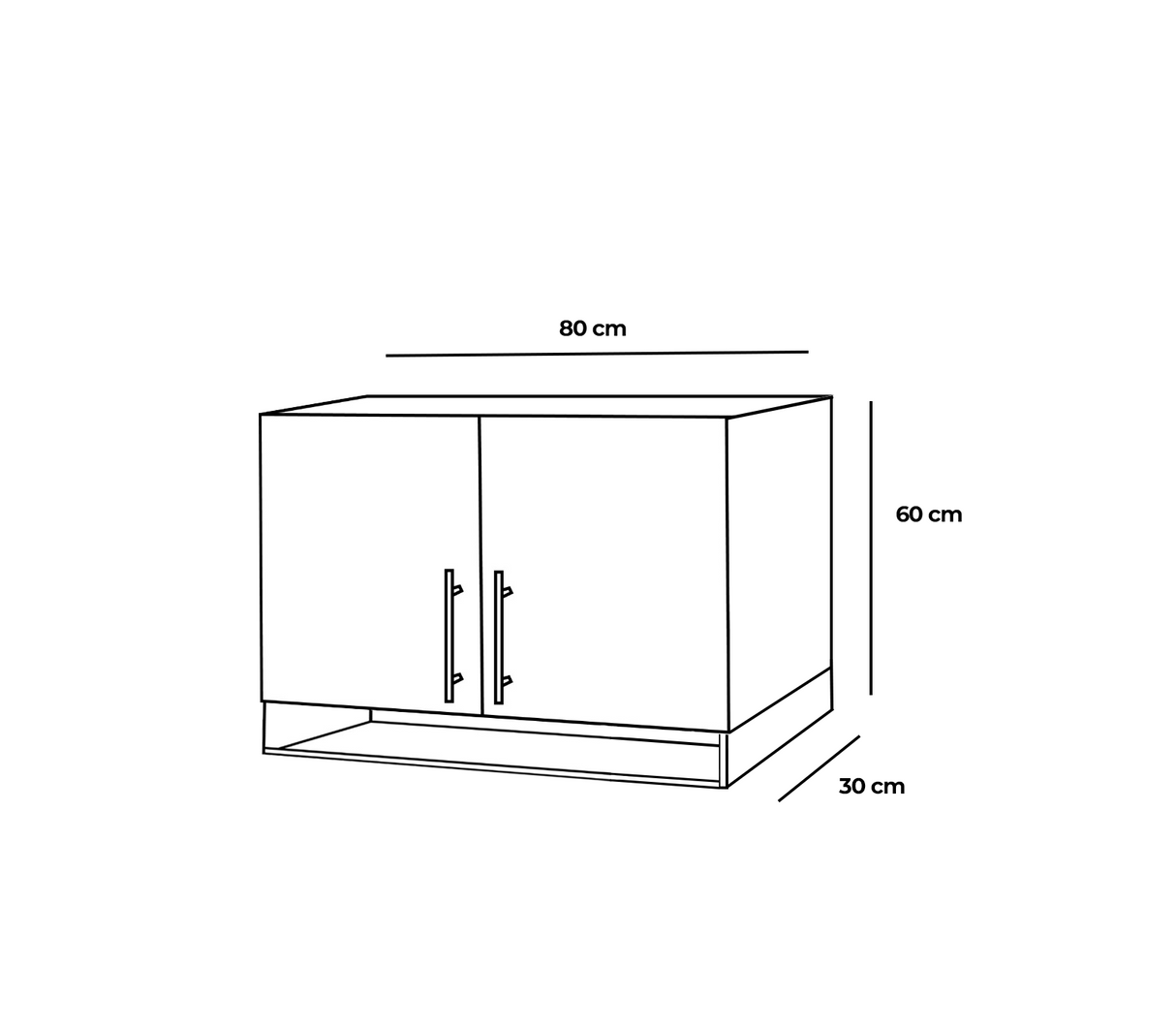 Muebles Aereos de Cocina 2 Puertas Con Condimentero Powerfik