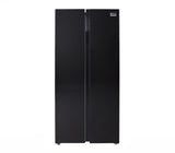 Nevera Side by Side black 510lt (18pies) puerta tipo espejo negra Drija