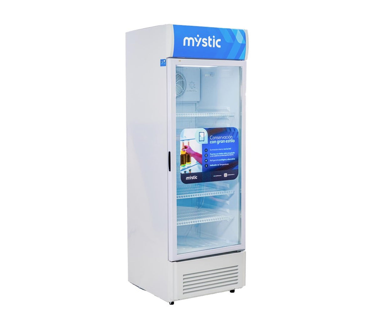 Nevera exhibidora vertical 350 litros blanco Mystic