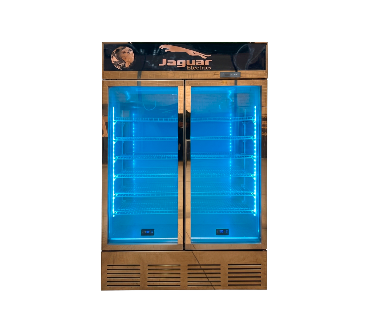 Nevera exhibidora 2 puertas 25 pies gold Jaguar