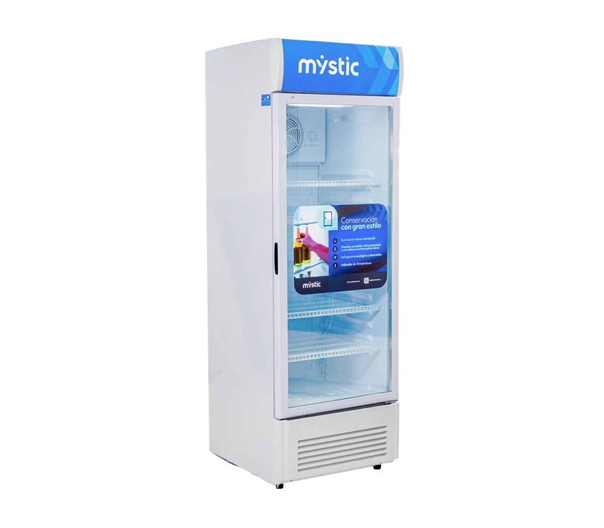Nevera exhibidora vertical 300 litros blanco Mystic