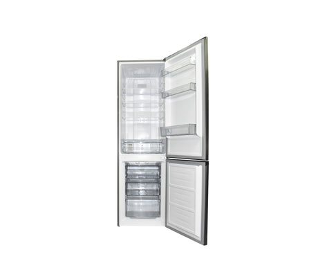 Nevera con congelador abajo 10.2" 283 litros acero inoxidable Royal