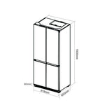 Nevera french door 18.4 Pies Espejo Negro Drija