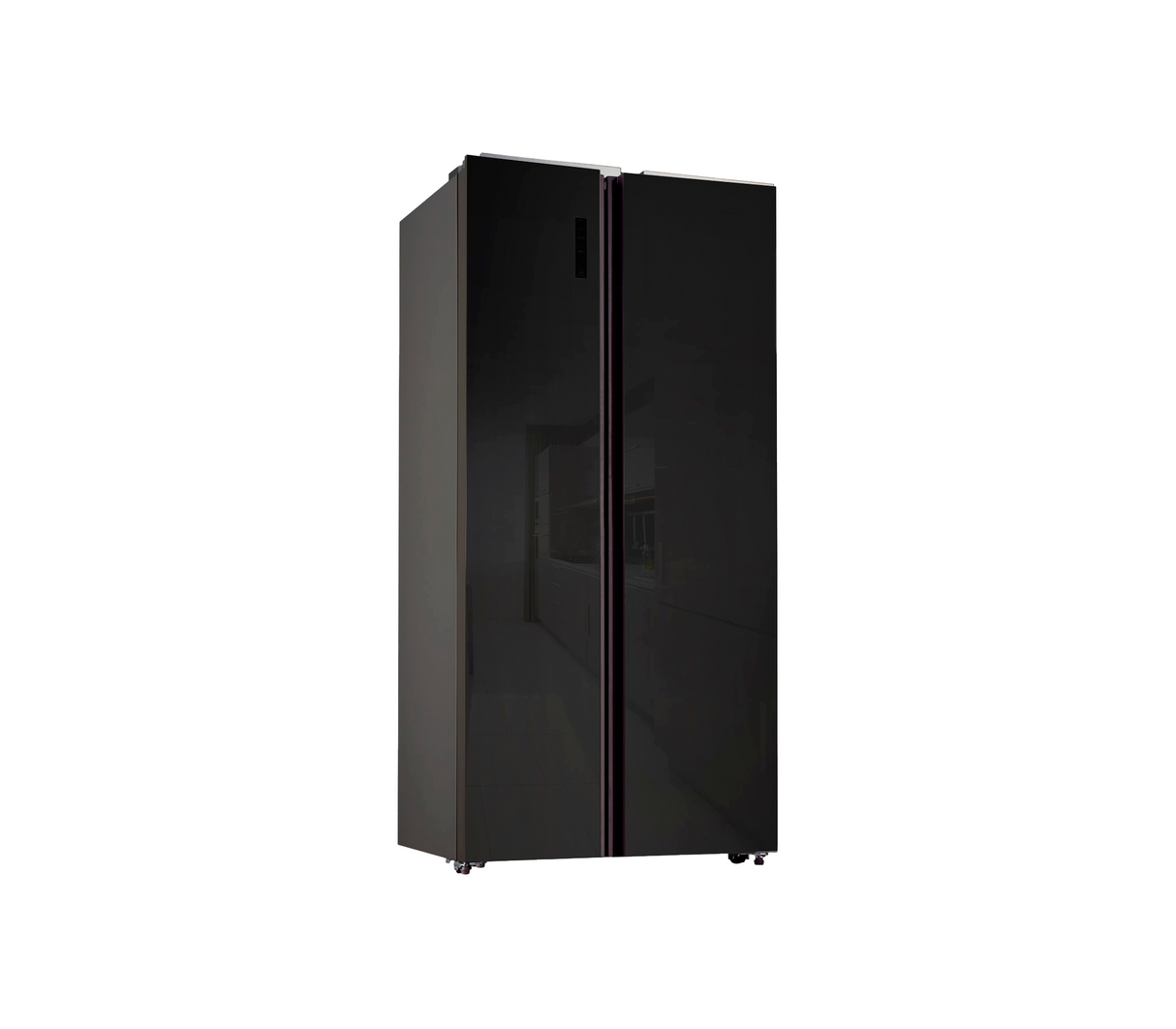 Nevera side by side 520lt (18.4pies) puerta tipo espejo negro Vetrux