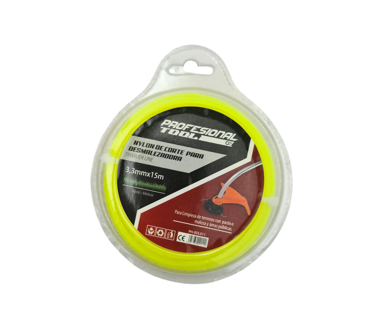 Nylon para desmalezadora 3.3mm 15metros Cod.5-538-2 Profesonal Tool