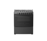 Cocina a gas 6 hornillas con tapa de vidrio encendido eléctrico negro Omega Electronics