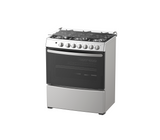 Cocina a gas 6h c/tapa de vidrio encendido elec. Acero inox Omega Electronics