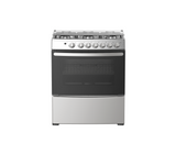 Cocina a gas 6h c/tapa de vidrio encendido elec. Acero inox Omega Electronics