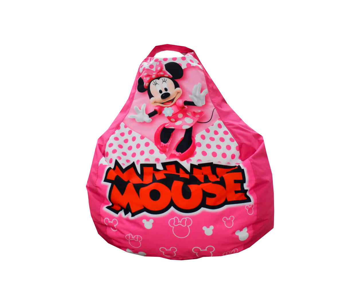 Puff lagrima en lona infantil sublimado rosado Minnie Powerfik